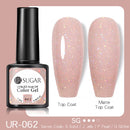 UR SUGAR Reflective Glitter Gel Nail Polish Shiny Nail Gel Semi Permanent Nail Art Varnishes For  Need Base Top Coat