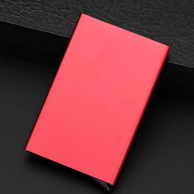 Credit Card Holder Men Slim Anti Protect Travel ID Cardholder Women Rfid Wallet Metal Case Porte Carte
