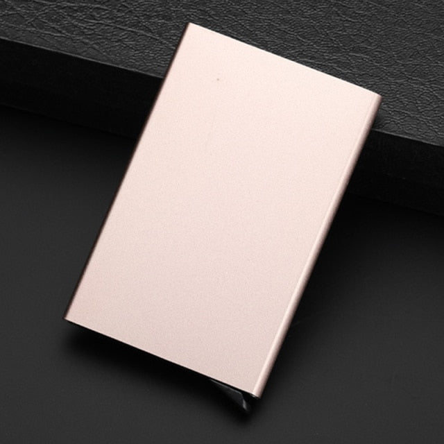 Credit Card Holder Men Slim Anti Protect Travel ID Cardholder Women Rfid Wallet Metal Case Porte Carte