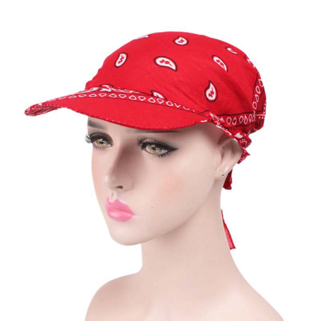 Women Men Unisex Cotton Hat Korean Fashion Square Scarf Cap Soft Headscarf Baseball Cap Outdoor Brim Sunshade Hats Gift Hip Hop