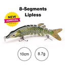 TREHOOK 10cm/12.5cm Pike Wobblers for Fishing Artificial Bait Hard Multi Jointed Swimbait Crankbait Lifelike Fishing Lure Tackle