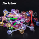 10pc Luminous Glow Tongue Rings Stud Nipple Ring Piercing Barbell Bar Acrylic Cartilage Helix for Women Fashion Body Jewelry 14G