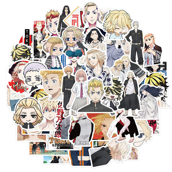 10/30/50pcs/pack Tokyo Revengers Japanese anime Cartoon Stickers For Skateboard Computer Notebook Car Decal Children's Toys Etc