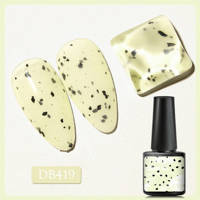 Mtssii 6ml Nail Gel Eggshell Gel Nail Polish Transparent Gel Soak Off Nail Art Gel  UV LED Varnish With Any Color Base Top Coat