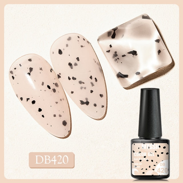 Mtssii 6ml Nail Gel Eggshell Gel Nail Polish Transparent Gel Soak Off Nail Art Gel  UV LED Varnish With Any Color Base Top Coat