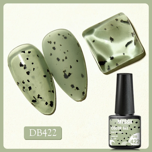 Mtssii 6ml Nail Gel Eggshell Gel Nail Polish Transparent Gel Soak Off Nail Art Gel  UV LED Varnish With Any Color Base Top Coat