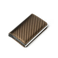 2021  RFID Card Holder with Organizer Coin Pocket Fashion Carbon Fiber Credit Card Holder Men Slim Wallet Anti-theft Card Case