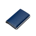 2021  RFID Card Holder with Organizer Coin Pocket Fashion Carbon Fiber Credit Card Holder Men Slim Wallet Anti-theft Card Case