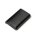 2021  RFID Card Holder with Organizer Coin Pocket Fashion Carbon Fiber Credit Card Holder Men Slim Wallet Anti-theft Card Case