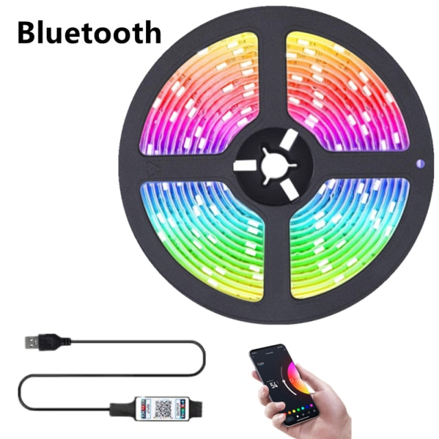 LED Light Bar RGB 2835 Color Bluetooth USB Infrared Remote Control Flexible Light With Diode DC5V TV Backlight Suitable For Home