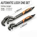 AI-ROAD 14-30/30-60mm Universal Key Pipe Wrench Open End Spanner Set High-carbon Steel Snap N Grip Tool Plumber Multi Hand Tool