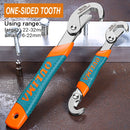 AI-ROAD 14-30/30-60mm Universal Key Pipe Wrench Open End Spanner Set High-carbon Steel Snap N Grip Tool Plumber Multi Hand Tool