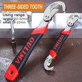 AI-ROAD 14-30/30-60mm Universal Key Pipe Wrench Open End Spanner Set High-carbon Steel Snap N Grip Tool Plumber Multi Hand Tool