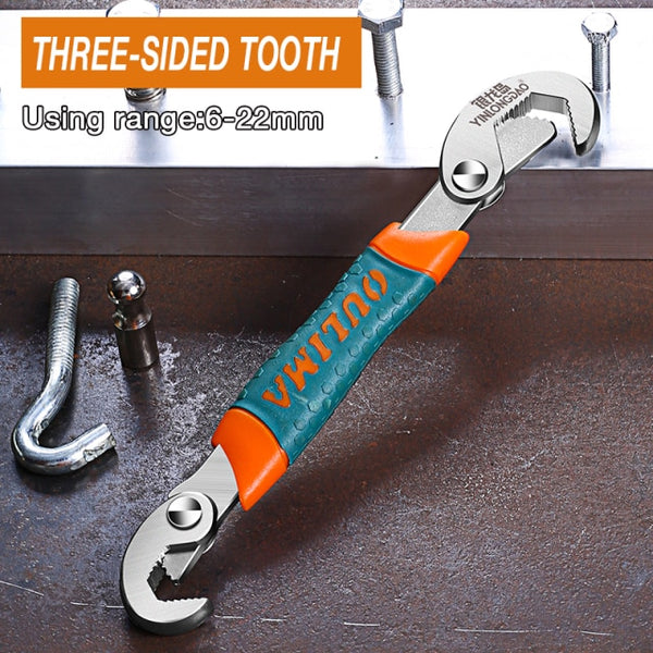 AI-ROAD 14-30/30-60mm Universal Key Pipe Wrench Open End Spanner Set High-carbon Steel Snap N Grip Tool Plumber Multi Hand Tool