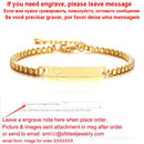 Personalize Baby Name Bracelet Figaro Chain Smooth Bangle Link Gold Tone No Fade Safty Jewelry 12cm to 15cm