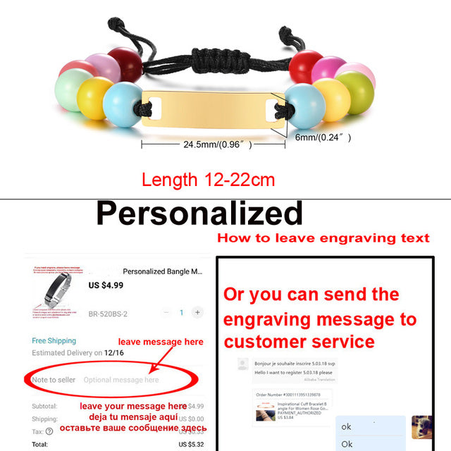 Personalize Baby Name Bracelet Figaro Chain Smooth Bangle Link Gold Tone No Fade Safty Jewelry 12cm to 15cm