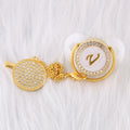 26 Initial Letters Transparent Baby Pacifier with Chain Clip Newborn Kids Baby Dummy Orthodontic Nipple Soother Dropshipping