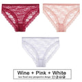 3PCS/Set Perspective Panties Sexy Women Underwear Floral Lace Panties Female Lingerie Briefs for Woman Intimate Pantys Plus Size