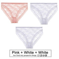 3PCS/Set Perspective Panties Sexy Women Underwear Floral Lace Panties Female Lingerie Briefs for Woman Intimate Pantys Plus Size