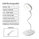 Led Desk Lamp 3 Color Stepless Dimmable Touch Foldable Table Lamp Bedside Reading Eye Protection Night Light DC5V USB Chargeable