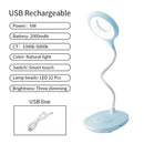 Led Desk Lamp 3 Color Stepless Dimmable Touch Foldable Table Lamp Bedside Reading Eye Protection Night Light DC5V USB Chargeable