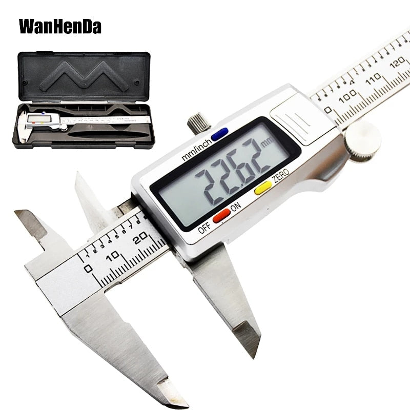 Digital Caliper 6 "150mm LCD Messschieber paquimetro measuring instrument Vernier Calipers Measuring Tool Stainless Steel