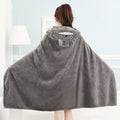 Wearable Cartoon Fur Blanket with Hooded Totoro Cute Bed Blanket Coral Velvet Warm Throw Blanket In Winter Japanese