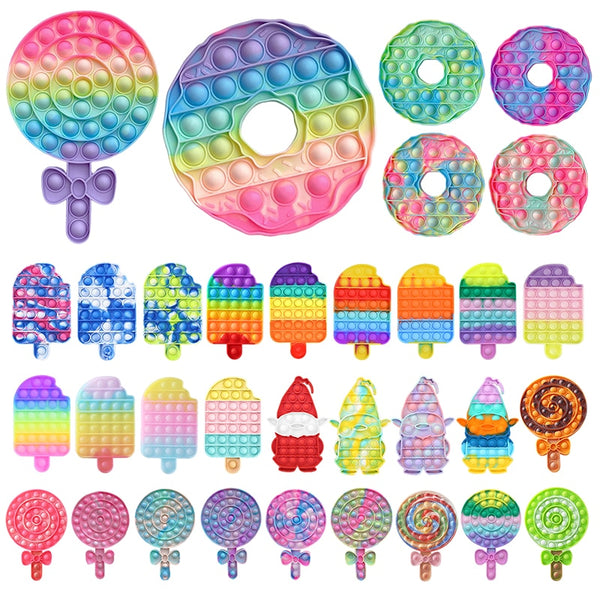 New Push Bubble Fidget Antistress Toys Adult Kids Unicorn Dinosaur Fidget Sensory Toy Autism Special Needs Stress Reliever 2021