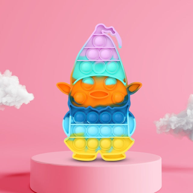 New Push Bubble Fidget Antistress Toys Adult Kids Unicorn Dinosaur Fidget Sensory Toy Autism Special Needs Stress Reliever 2021