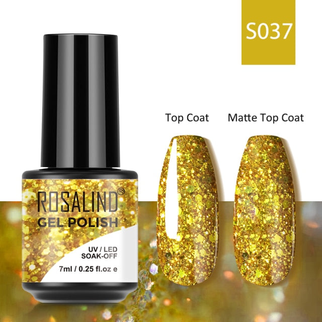 ROSALIND Gel Nail Polish Lamp All For Nails Art Manicure With Matt Base Top Coat Semi Permanant Gellak Nail Gel Polish Varnishes