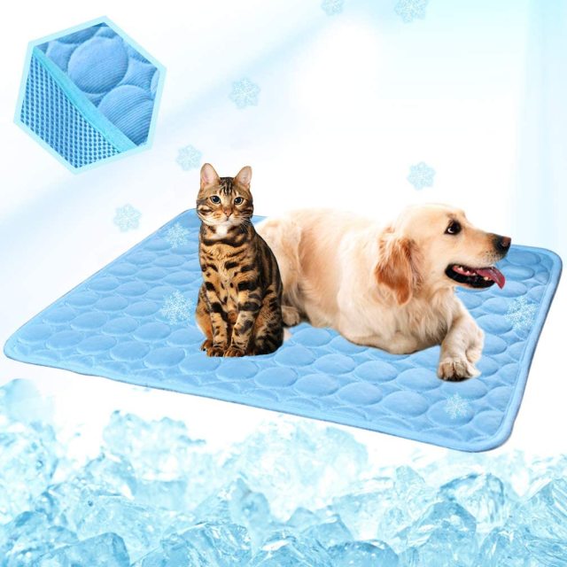Summer Self Cooling Mat for Dogs Cats Dog Cooling Mat Breathable Pet Crate Pad Portable Washable Pet Cooling Blanket