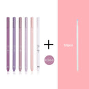JIANWU 6pcs/set Creative cute morandi Simple small fresh gel pen kawaii Quick drying Cap neutral pen journal supplies