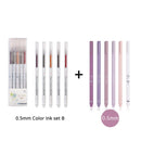 JIANWU 6pcs/set Creative cute morandi Simple small fresh gel pen kawaii Quick drying Cap neutral pen journal supplies