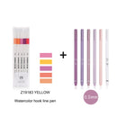 JIANWU 6pcs/set Creative cute morandi Simple small fresh gel pen kawaii Quick drying Cap neutral pen journal supplies