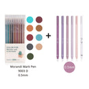 JIANWU 6pcs/set Creative cute morandi Simple small fresh gel pen kawaii Quick drying Cap neutral pen journal supplies