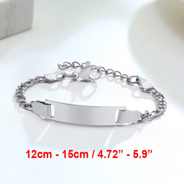Vnox Personalize Mom Baby Name Bracelets Non Allergy Stainless Steel Infant Baptism Custom Family Love Gifts Adjustable Jewelry