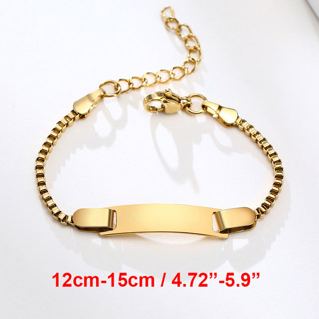 Vnox Personalize Mom Baby Name Bracelets Non Allergy Stainless Steel Infant Baptism Custom Family Love Gifts Adjustable Jewelry