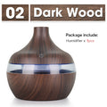 300ML USB Air Humidifier Electric Aroma Diffuser Mist Wood Grain Oil Aromatherapy Mini Have 7 LED Light For Car Home Office