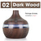 300ML USB Air Humidifier Electric Aroma Diffuser Mist Wood Grain Oil Aromatherapy Mini Have 7 LED Light For Car Home Office