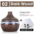 300ML USB Air Humidifier Electric Aroma Diffuser Mist Wood Grain Oil Aromatherapy Mini Have 7 LED Light For Car Home Office
