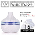 300ML USB Air Humidifier Electric Aroma Diffuser Mist Wood Grain Oil Aromatherapy Mini Have 7 LED Light For Car Home Office