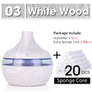 300ML USB Air Humidifier Electric Aroma Diffuser Mist Wood Grain Oil Aromatherapy Mini Have 7 LED Light For Car Home Office