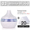 300ML USB Air Humidifier Electric Aroma Diffuser Mist Wood Grain Oil Aromatherapy Mini Have 7 LED Light For Car Home Office