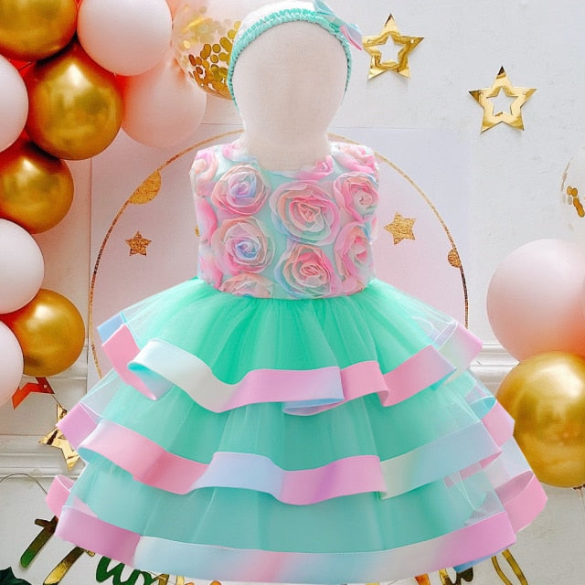 Infant Sequin Bow Dress for Girl Baby Christening First 1st Birthday Dress Party Baptism White Dresses for Baby Toddler Vestido