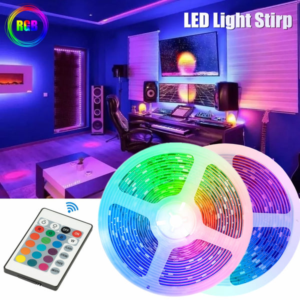 RGB LED Strip Light Flexible Decoration Diode Lamp String Remote Controller For Bedroom Background TV Ribbon USB Decor Lighting