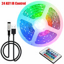 RGB LED Strip Light Flexible Decoration Diode Lamp String Remote Controller For Bedroom Background TV Ribbon USB Decor Lighting