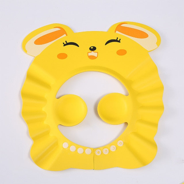 Baby Shower Soft Cap Adjustable Hair Wash Hat for Kids Ear Protection Safe Children Shampoo Bathing Shower Protect Head Cover