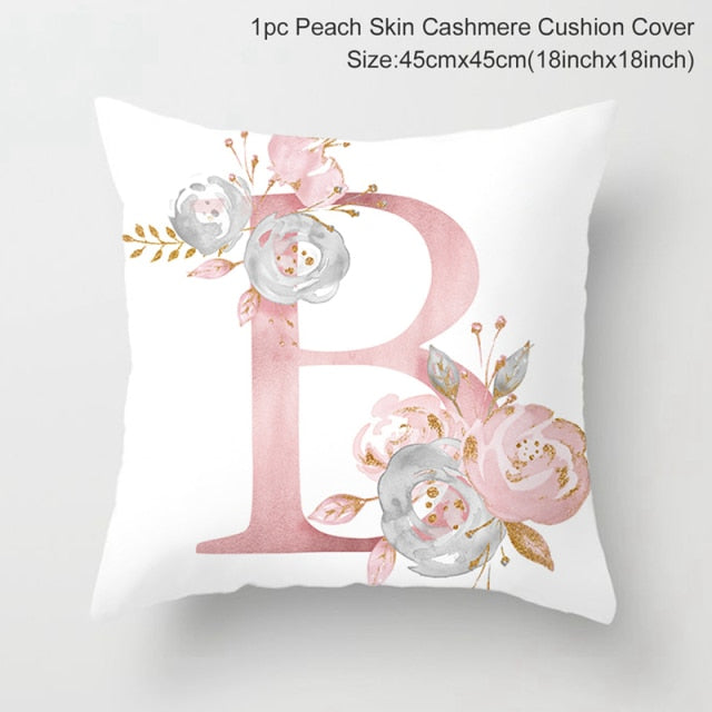 Custom Pink Letter Decorative Cushion Cover Wedding Party Decoration Wedding Decorative Pillow Party Supplies Wedding Ornaments