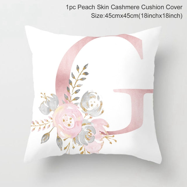 Custom Pink Letter Decorative Cushion Cover Wedding Party Decoration Wedding Decorative Pillow Party Supplies Wedding Ornaments