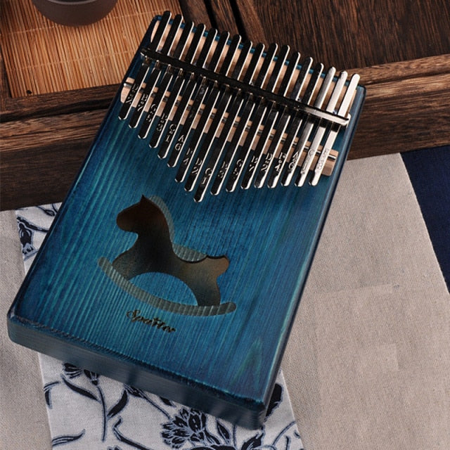17 Keys Bull Kalimba Thumb Piano Mahogany Body Musical Instrument best quality and price